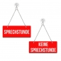 Preview: Sprechstunde / Keine Sprechstunde - Graviertes Wendeschild