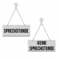 Preview: Sprechstunde / Keine Sprechstunde - Graviertes Wendeschild