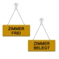 Preview: Zimmer frei / Zimmer belegt - Graviertes Wendeschild