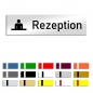 Preview: Rezeption - Türschild mit Symbol, 160x40mm