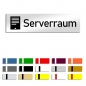 Preview: Serverraum - Türschild mit Symbol, 160x40mm