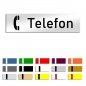 Preview: Telefon - Türschild mit Symbol, 160x40mm