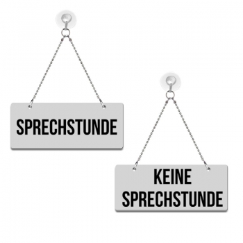 Sprechstunde / Keine Sprechstunde - Graviertes Wendeschild