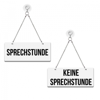 Sprechstunde / Keine Sprechstunde - Graviertes Wendeschild