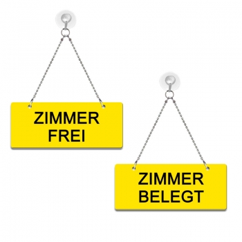 Zimmer frei / Zimmer belegt - Graviertes Wendeschild