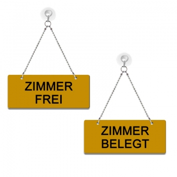 Zimmer frei / Zimmer belegt - Graviertes Wendeschild