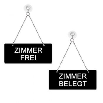 Zimmer frei / Zimmer belegt - Graviertes Wendeschild