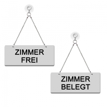 Zimmer frei / Zimmer belegt - Graviertes Wendeschild