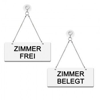 Zimmer frei / Zimmer belegt - Graviertes Wendeschild