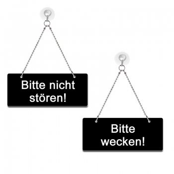 Bitte nicht stören / Bitte wecken! - Graviertes Wendeschild