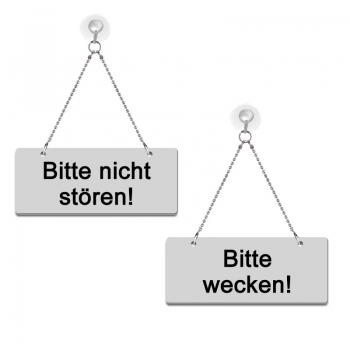 Bitte nicht stören / Bitte wecken! - Graviertes Wendeschild