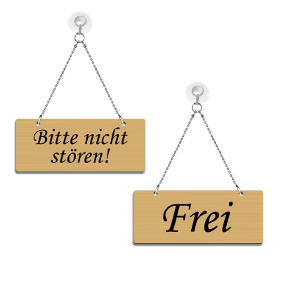 Frei / Bitte nicht stören, Gold gebürstet