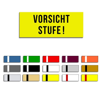 Vorsicht Stufe! - 100x40mm