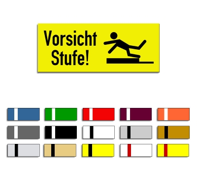 Vorsicht Stufe! - 100x40mm