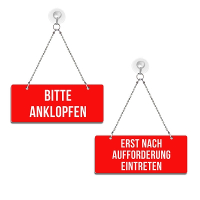 Bitte anklopfen / Erst nach Aufforderung eintreten