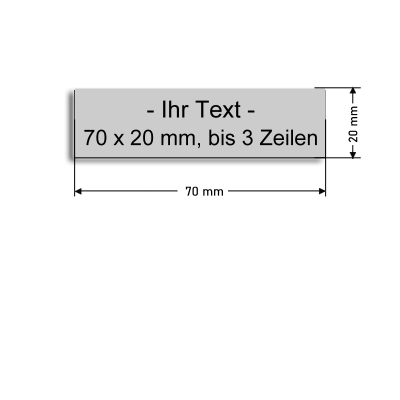 Namensschild, 70x20mm