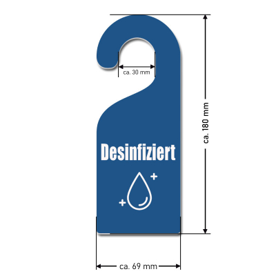 Desinfiziert - Türanhänger