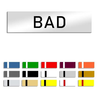 BAD - Türschild, 160x40mm