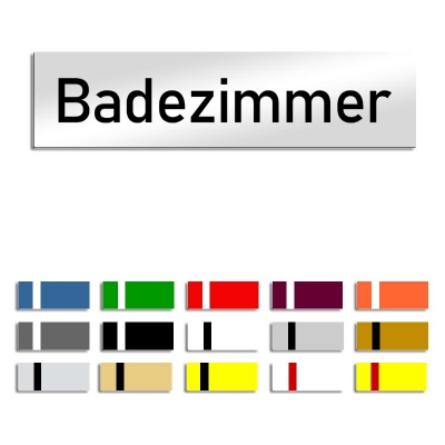 Badezimmer - Türschild, 160x40mm