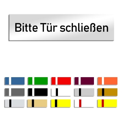 Bitte Tür schließen - Türschild, 160x40mm