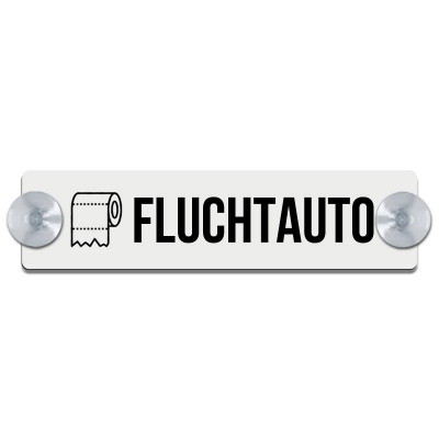 Fluchtauto mit Toilettenpapiermotiv