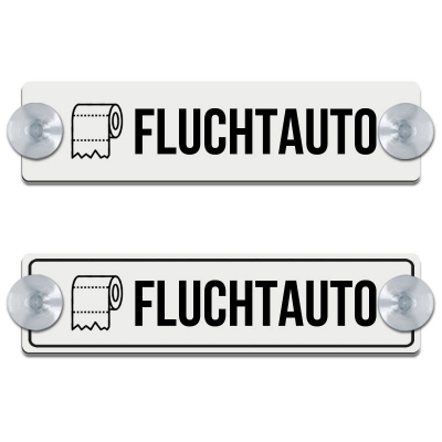 Fluchtauto mit Toilettenpapiermotiv