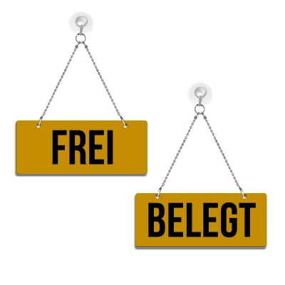 Frei/Belegt, gold matt