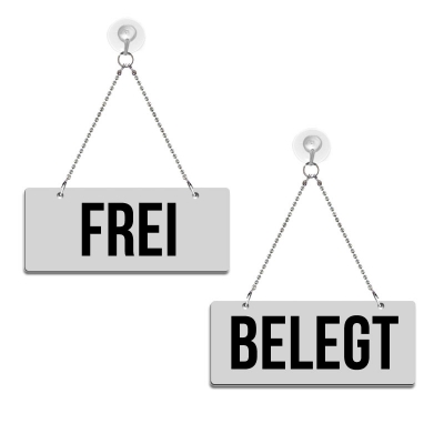 Frei/Belegt, silber matt