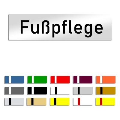 Fußpflege - Türschild, 160x40mm