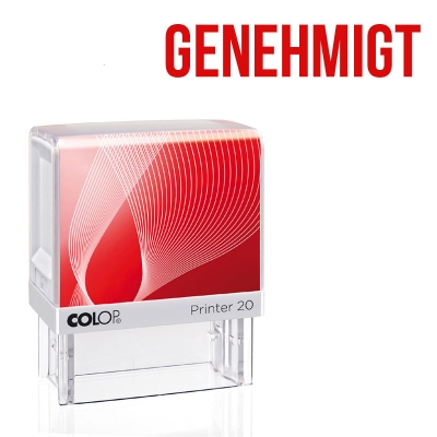 GENEHMIGT - Colop Printer 20, Abdruck: Rot