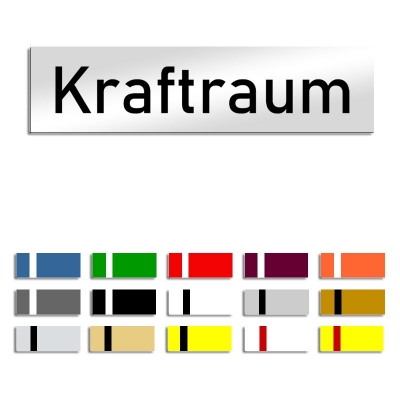 Kraftraum - Türschild, 160x40mm