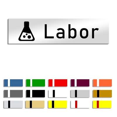 Labor - Türschild mit Symbol, 160x40mm