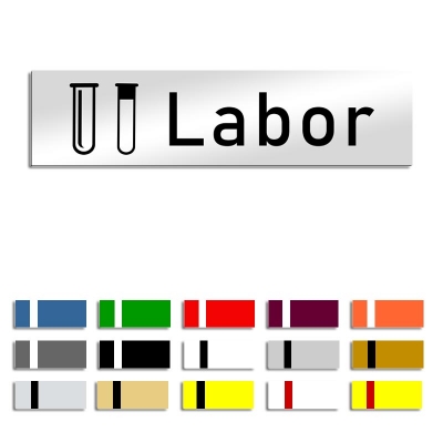 Labor (2.0) - Türschild mit Symbol, 160x40mm