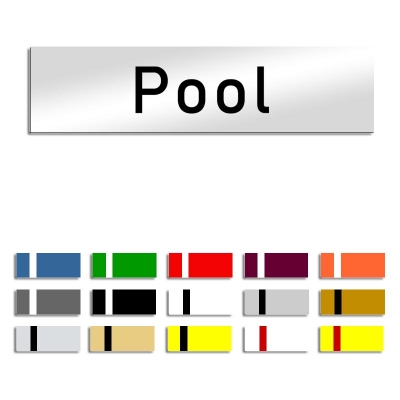 Pool - Türschild, 160x40mm