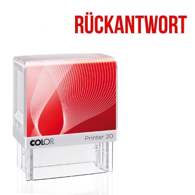 RÜCKANTWORT - Colop Printer 20, Abdruck: Rot