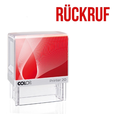 RÜCKRUF - Colop Printer 20, Abdruck: Rot