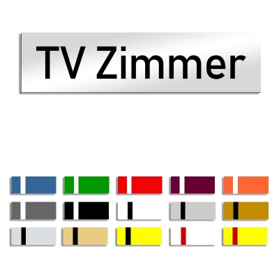 TV Zimmer - Türschild, 160x40mm