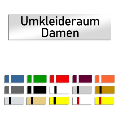 Umkleideraum Damen - Türschild, 160x40mm