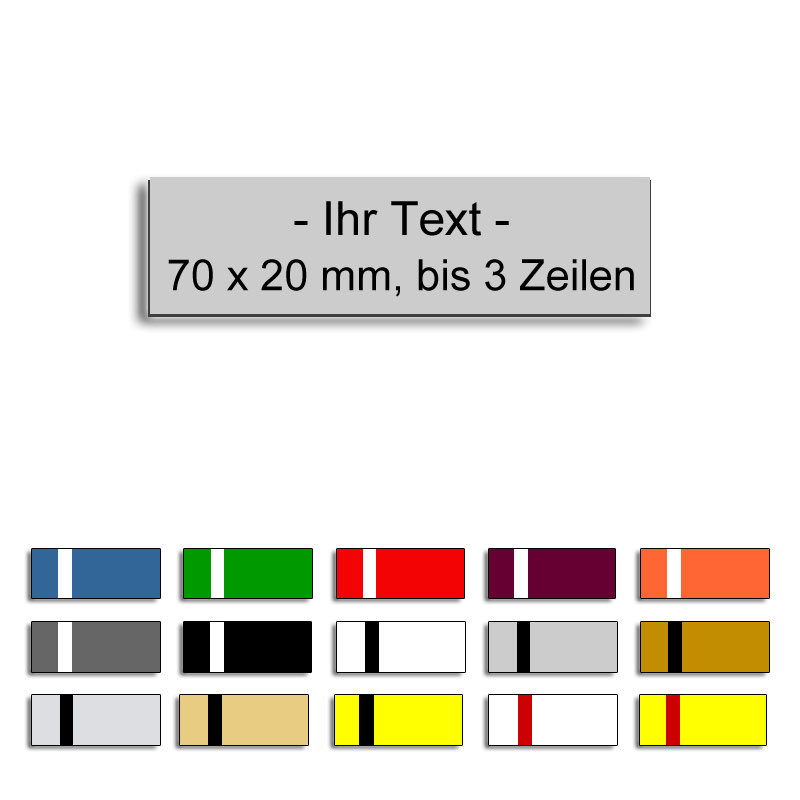 Namensschild, 70x20mm