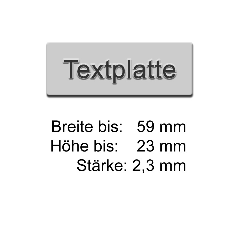 Textplatte 59x23mm