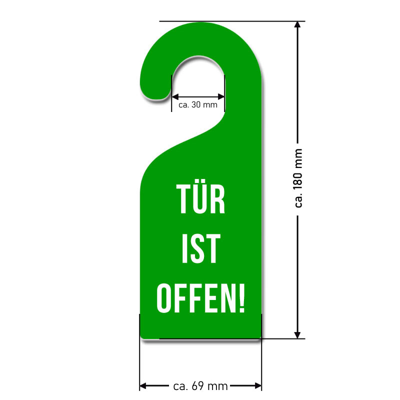 Tür ist offen! - Türanhänger