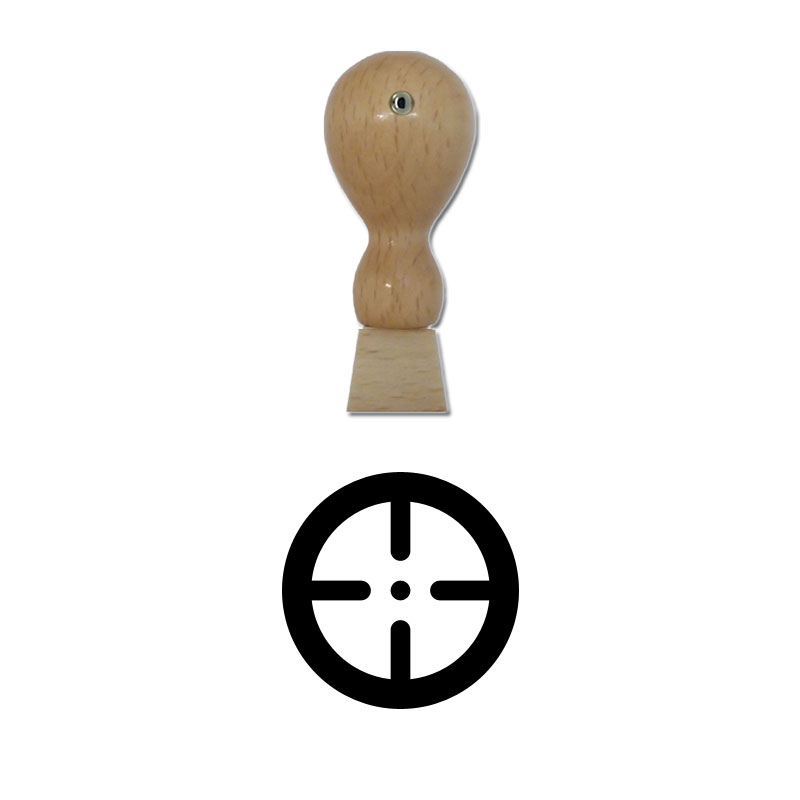 Produktbild: Zielscheibe - Holzstempel für Bonuskarten, Rabattkarten, Treuekarten etc. - 017