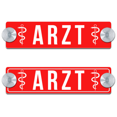 Produktbild: Arzt mit Motiv - Saugnapfschild, 200x50mm