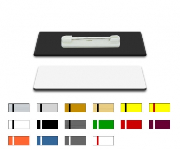 Produktbild: Ansteckschild mit Nadel ohne Gravur, 70x20mm