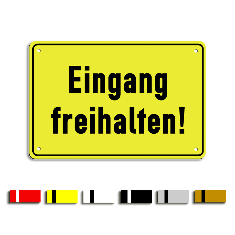 Produktbild: Eingang freihalten!