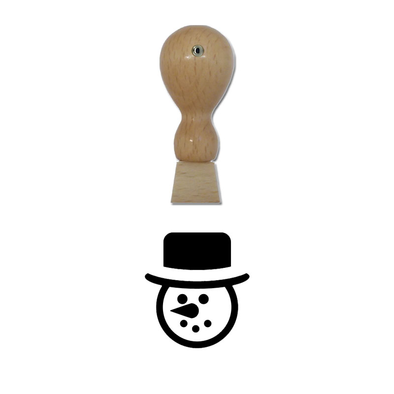 Produktbild: Schneemann - Holzstempel für Bonuskarten, Rabattkarten, Treuekarten etc. - 092