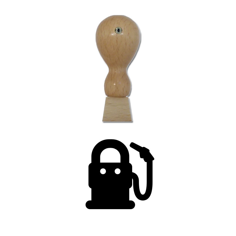 Produktbild: Zapfsäule - Holzstempel für Bonuskarten, Rabattkarten, Treuekarten etc. - 025