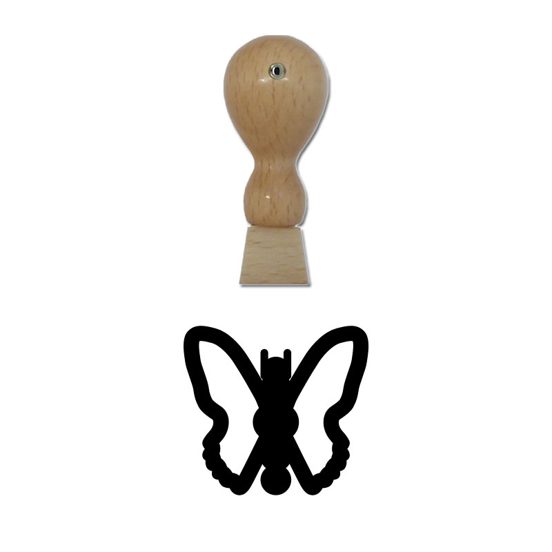 Produktbild: Schmetterling - Holzstempel für Bonuskarten, Rabattkarten, Treuekarten etc. - 098