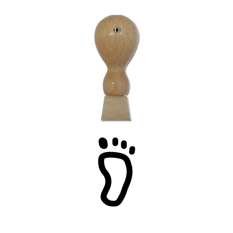 Produktbild: Fuss (rechts) - Holzstempel für Bonuskarten, Rabattkarten, Treuekarten etc. - 122