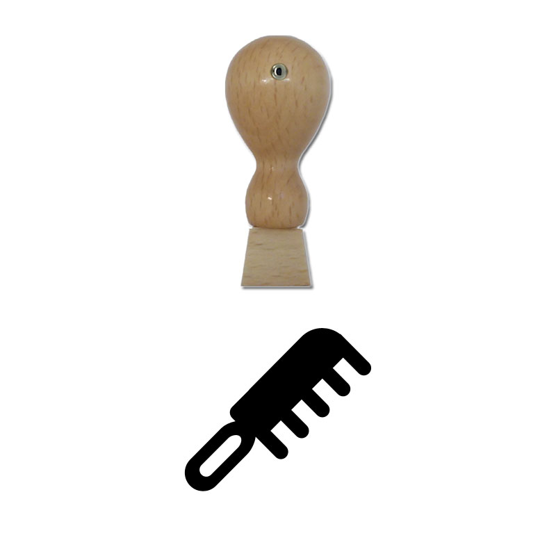 Produktbild: Kamm - Holzstempel für Bonuskarten, Rabattkarten, Treuekarten etc. - 021